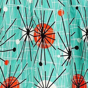 Beebop & Wally Cotton Skirt Size M Teal Fireworks